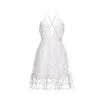 2022  Women's Lace Sexy Beach White Boho Dress V-neck Open Back Dress Ladies Dresses Summer Clothes For Women