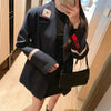 2023 Spring Autumn Coats retro Hong Kong flavor chic casual small Suit Jacket women's Loose long-sleeved Blazers  M132