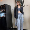 2022 Spring Autumn Temperament Black Loose Casual Design Sense Jacket Blazer Women's