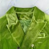 2022 Spring Autumn Women Long Sleeve Loose Elegant Blazer Jacket Female Double-Breasted Pocket Green Velvet Suit Coat