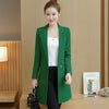 2022 Spring Autumn New Women's Long Coat Slim Elegant Blazer Jacket Plus size Solid Casual Female Blazer Orange Green Black 3XL