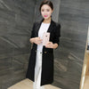 2022 Spring Autumn New Women's Long Coat Slim Elegant Blazer Jacket Plus size Solid Casual Female Blazer Orange Green Black 3XL