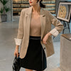 2022 Spring Blue Blazer Women Korean Style Casual Blazer Elegant Single Breasted Official Ladies Jacket
