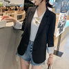 2022 Spring Blue Blazer Women Korean Style Casual Blazer Elegant Single Breasted Official Ladies Jacket