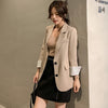 2022 Spring Blue Blazer Women Korean Style Casual Blazer Elegant Single Breasted Official Ladies Jacket