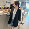 2022 Spring Blue Blazer Women Korean Style Casual Blazer Elegant Single Breasted Official Ladies Jacket
