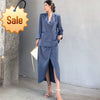 2022 Spring Sweet Long High-quality Blazer Ladies Office Suits Outwear Irregular Hip Skirt Piece Set QV23205