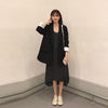 2022 Spring Summer Blazers Korean Chic Casual small Suit Women Loose black long-sleeved Suit Jacket g