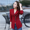 2022 Spring Women's Zipper Slim Medium-long Small Suit Jacket Female Blazer Zippered Slim Long Blazer  Women Blazers and Jackets