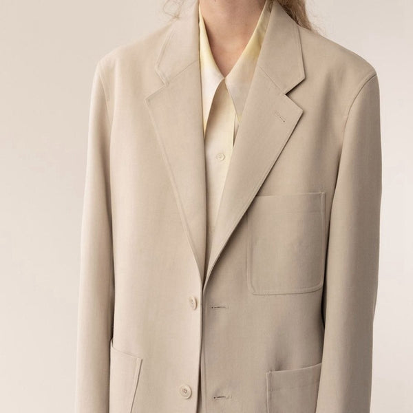 2023 Spring and Autumn Urban Casual European and American Style Women's Wool Long-sleeved Small Suit