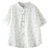 2023 Summer Arts Style Women Short Sleeve Loose Polka Dot Shirts all-matched Casual Turn-down Collar Vintage Blouses S891