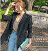 2023 Summer Korean Lace Blazer Women's Commuting Double-breasted Sexy Lace Coat Notched collar Casual OL Outwear