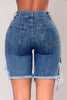 2022 Summer Women Big Hole Beggar Stretch Denim Shorts Ripped Distressed High Waist Demin Jeans Female Street Style Short Jeans