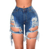 2022 Summer Women Big Hole Beggar Stretch Denim Shorts Ripped Distressed High Waist Demin Jeans Female Street Style Short Jeans