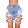 2022 Summer Women Big Hole Beggar Stretch Denim Shorts Ripped Distressed High Waist Demin Jeans Female Street Style Short Jeans