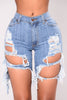 2022 Summer Women Big Hole Beggar Stretch Denim Shorts Ripped Distressed High Waist Demin Jeans Female Street Style Short Jeans