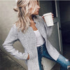 2022 Winter New Fashion Women Gray Blazers Work Office Lady Suit Slim Business Female Blazer Coat