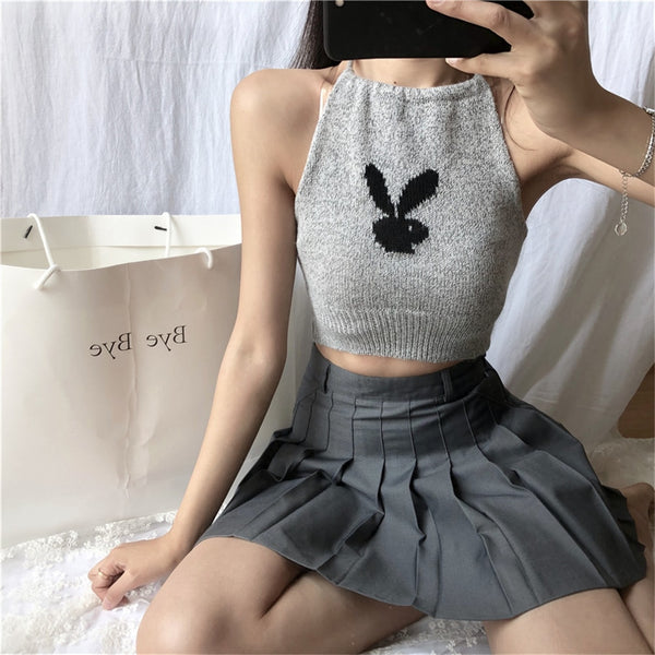 2022 Women Hanging neck Sleeveless Crop Top Sexy Clubwear Adjustable Up Hollow Out Lady Tank Tops Tees Camisole