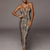 2022 Women Sexy Bodycon Sleeveless Strap Deep V-neck Dress Hollow Out Solid Clubwear Party Long Maxi Dress Sundress