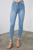 2022 Women Skinny Jeans Light Blue High Waist Denim Stretch Washed Autumn-winter Elastic Size Slim fit Pencil Pants