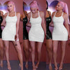 2022 Women's Leather Short Dress Bodycon Soft Faux Leather Night Club Dress Sexy Slim Retro Short Mini Dress vestido de festa