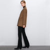 2022 ZA Brown Double Breasted Blazer For Women Brand Autumn  Long Sleeve Pockets Coats Office Wear Casual Tops Coat Jackets