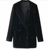 2023 autumn Blazer Women Velvet Suit Slim office lady v-neck double breasted small suit