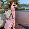 2022 Bali Resort Beach show thin sexy off shoulder long skirt dress