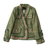 2022 spring autumn small fragrance tweed blazers women ladies v-neck OL plaid suit jacket