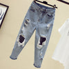 2022 spring summer autumn plus size women casual Denim Pants woman female ripped jeans for women BA6