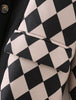 2022 Autumn Black Stitching Beige Check Gingham Plaid Blazer Boyfriend friend style Women Contrast color Suit Coat Femme