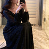 2022 Autumn French Elegant Party Dress Women Long Sleeve Casual Fairy Midi Dress Evening Vintage One Piece Dress Korean Fashion