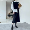 2023 Autumn Korean Wild Vest Retro Skirt Suits Oversized Women Casual Temperament Shirt Skirts and Vest Three-piece Sets