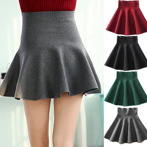 2022 Autumn Mini Skirt Female Sexy Skirt For Girl Lady Korean Short Skater Women Clothing Bottoms Red Black Skirt New