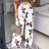 2022 Autumn Wide Leg Pants Women Casual Streetwear Slacks Female Elastic Waist Floral Print Plus Size Loose Trousers