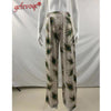 2022 Autumn Wide Leg Pants Women Casual Streetwear Slacks Female Elastic Waist Floral Print Plus Size Loose Trousers