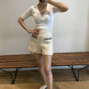 2023 Autumn Women's Temperament White Suit Leisure Suit Women's Tweed Suit Women's Style