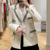 2023 Autumn Women's Temperament White Suit Leisure Suit Women's Tweed Suit Women's Style