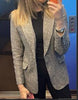 2023 Autumn / Spring Sequined Pattern Long Sleeve V Neck Blazer Women Blazer