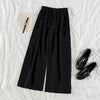 2023 Autumn Two Pieces Set Women Summer Korean Short Sleeve Shirt Female Black Casual Sets Suit Black Blouse Wide Leg Pants Suit