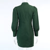 2022 Autumn Vestidos Women Shirts Dress Office Lady Long Puff Sleeve V-Neck High Waist Mini Dress Sexy Elegant Shirt Tunic Dress