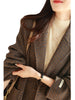 2023 Autumn Winter Double-sided Woolen Coat Loose Retro Check Wool Blazer Women's Jacket Trend All-match Jacket Suit Blazer