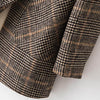2022 Autumn Winter Plaid Casual Slim Blazers Women Single Breasted Female Outerwear Ladies Jackets Plus Size M-5XL