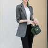 2022 Autumn Winter Plaid Casual Slim Blazers Women Single Breasted Female Outerwear Ladies Jackets Plus Size M-5XL