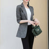 2022 Autumn Winter Plaid Casual Slim Blazers Women Single Breasted Female Outerwear Ladies Jackets Plus Size M-5XL