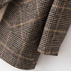 2022 Autumn Winter Plaid Casual Slim Blazers Women Single Breasted Female Outerwear Ladies Jackets Plus Size M-5XL