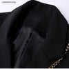 2023 Autumn Winter Women Black Suit Blazer Jacket Solid Casual Long Sleeve Pockets Office Lady Wear Suit Blazer Coat