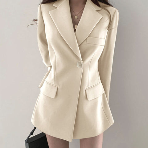 2023 Autumn Winter Creative Design High-quality Casual Blazers for Office Lady Single Button Slim Thick Blazers