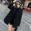 2023 Autumn Winter England Style Retro Women's Blazers Comfortable Turn-down Collar Double Breasted Casual Blazers