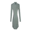 2022 Autumn Winter Women Knitted Dress Turtleneck Sweater Dresses Lady Elastic Slim Bodycon Long Sleeve Mini Dress Chic Vestidos